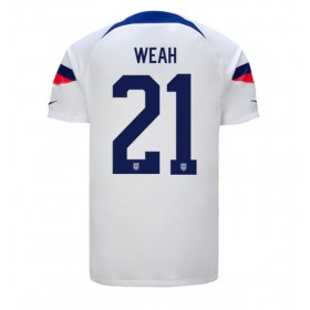 Förenta staterna Timothy Weah #21 Hemmakläder VM 2022 Kortärmad
